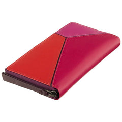 Женский красно-розовый кошелек клатч на молнии Visconti BRC98 Julia (Berry)