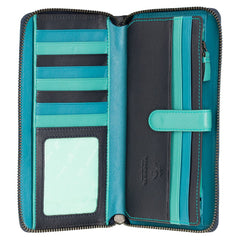 Жіночий синій гаманець клатч Visconti BRC98 Julia (Blue)