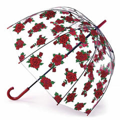 Зонт-трость женский Fulton L042 Birdcage-2 Tattoo Rose (Тату из роз)