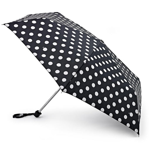 Зонт женский Fulton Miniflat-2 L340 White Spot (Белый горох)