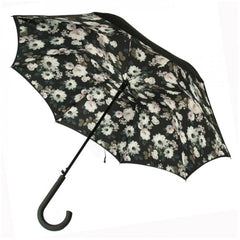 Зонт-трость женский Fulton Bloomsbury-2 L754 Mono Bouquet (Черно-белый букет)