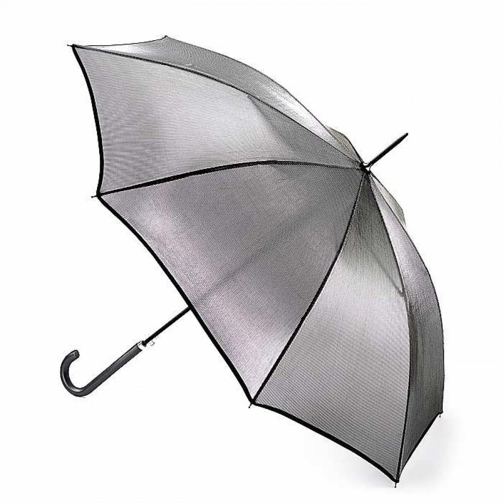 Зонт-трость женский Fulton L903 Kew-2 Silver Iridescent (Серебро)