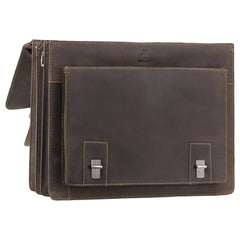 Мужской большой кожаный портфель Visconti 16055XL Hercules (oil brown)