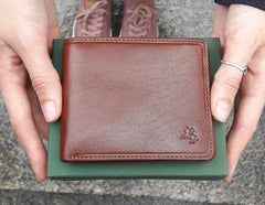 Світло-коричневий чоловічий гаманець без застібки Visconti TSC46 Francesca (Tan)