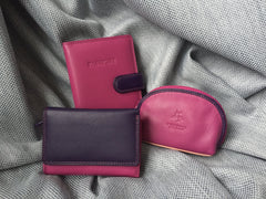 Компактний жіночий гаманець у три додавання RB39 Biola (Plum/Multi), сливовий