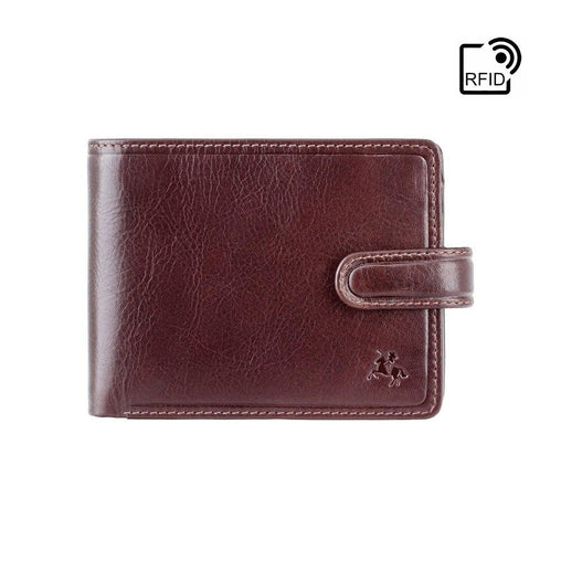 Коньячний чоловічий гаманець на застібці Visconti TSC48 Filipo (Tan)