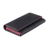 Жіночий чорний гаманець на кнопці Visconti CD21 - Topaz (black/red)