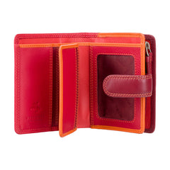 Красный компактный женский кошелек Visconti RB40 Bali (Red/Multi) -  Visconti