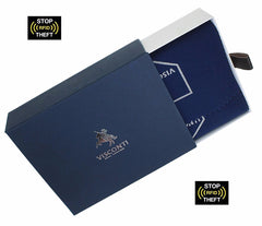 Купюрник коричневого цвета с синими декором Visconti ALP88 Jean-Paul (Brown) -  Visconti