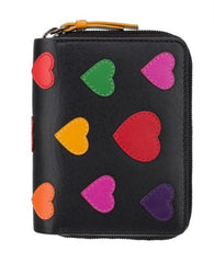 Маленький жіночий гаманець із сердечками LV6 Desire (Black/Multi)