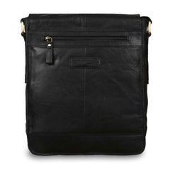Черная мужская сумка на плечо Ashwood G32 Black (Черный)