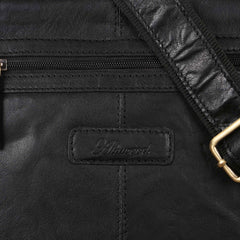 Черная мужская сумка на плечо Ashwood G32 Black (Черный)