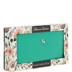 Жіночий гаманець клатч ASHWOOD J51 GUMDROP-GREEN (Бірюзовий)
