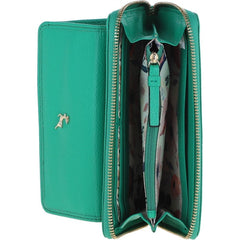 Жіночий гаманець клатч ASHWOOD J54 GUMDROP-GREEN (Бірюзовий)