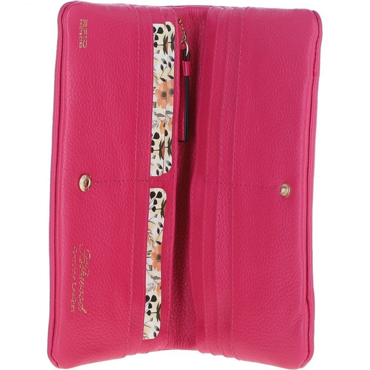 Жіночий гаманець на кнопці ASHWOOD J56 RASPBERRY-SORBET (Ягідний)