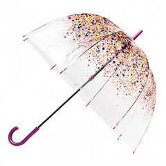 Зонт-трость женский Fulton L042 Birdcage-2 Hippie Scatter (Разноцветные незабудки)