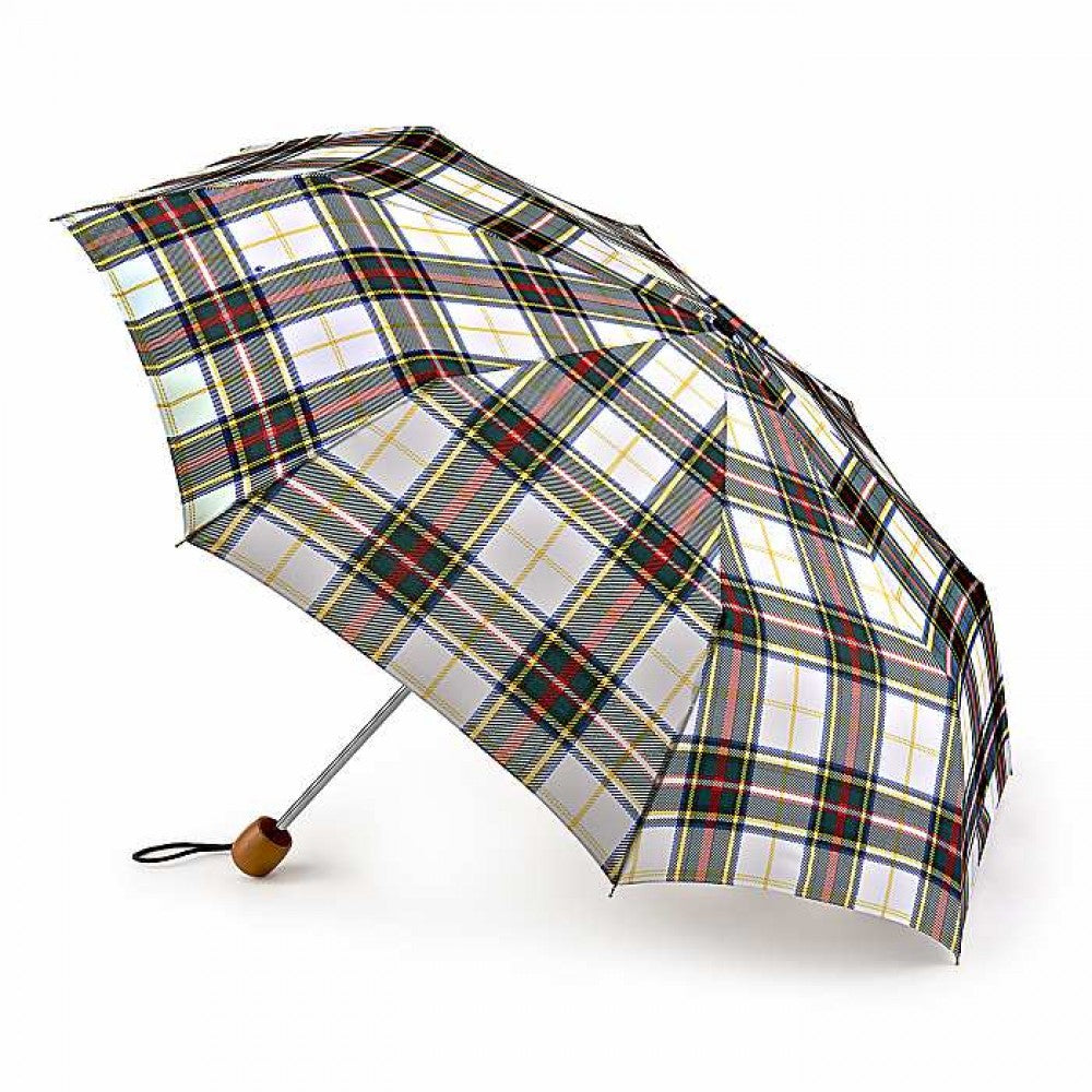Зонт женский Fulton Stowaway Deluxe-2 L450 White Stewart Tartan (Стюарт тартан)