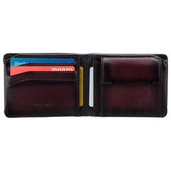 Темно-бордовый мужской кошелек Visconti MT92 B/BURGUNDY с монетницей