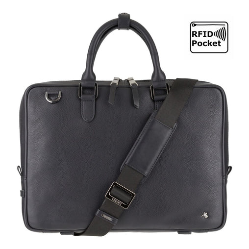Мужская бизнес сумка для ноутбука 13" Visconti PLT10 Royce (Carbon Black) -  Visconti