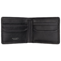 Чорний вінтажний чоловічий гаманець без монетниці Visconti PT105 Sergio (Black)