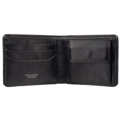 Чорний вінтажний чоловічий гаманець Visconti PT107 Sergio (Black)