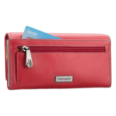 Червоний класичний жіночий гаманець Visconti R11 RED/RHUMBA