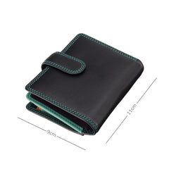 Чорний компактний жіночий гаманець Visconti RB40 BLK/RHUMBA