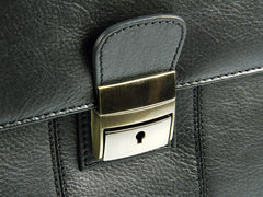 Черный кожаный портфель Visconti 01775 Warwick (Black) -  Visconti