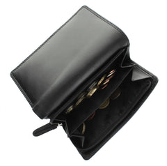 Женский кошелек черного цвета на кнопке Visconti HT32 Picadilly (Black) -  Visconti