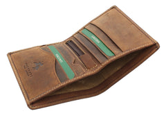 Светло-коричневый компактный мужской кошелек 705 Arrow (Oil Tan) -  Visconti