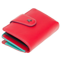 Красный женский кошелек на кнопке Visconti SP31 Poppy RED M -  Visconti