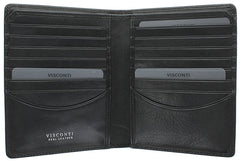 Большой мужской кошелек Visconti TSC49 Matteo (Black) с RFID -  Visconti