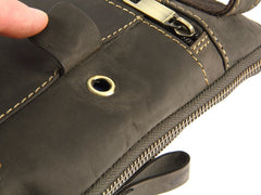Небольшая мужская сумка на плечо Visconti 15056 Roy (Oil Brown) - темно-коричневая -  Visconti