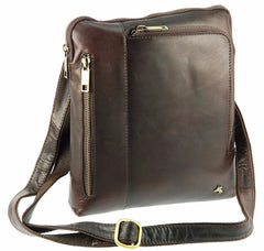 Коричневая мужская сумка на плечо Visconti ML20 Roy (Brown) - гладкая кожа -  Visconti